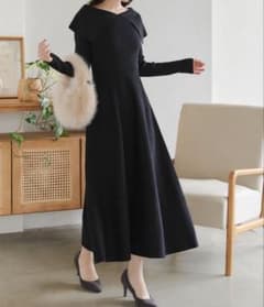 マルチ way フィット＆フレアオフショルニット長袖ワンピース　神戸レタスのサムネイル