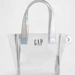 GAP ミニトートバッグ ホログラムハンドル 新品 ま*ゃ様 GAP ロゴ ミニジェリートートバッグ ホログラムハンドル 新品