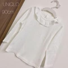 UNIQLO ユニクロ ブラウス トップス 長袖 ロンT 90 ベビー フリルのサムネイル