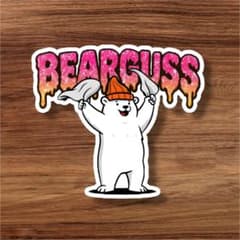 サウナ ステッカー 白くま BEARGUSS 防水 サウナグッズのサムネイル