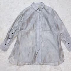 極美品☆クールカレアン neuf cent neufシアーシャツ シルバーグレー 