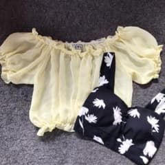 GRL♡花柄♡ビスチェ♡2着セットのサムネイル