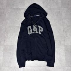 GAP ネイビー 星 ジップアップパーカー y2k グランジ 短丈 oldgap ☆GAP ギャップ☆短丈 パーカー 星柄 ネイビー 青ドット y2k 平成