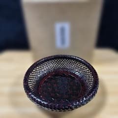 漆芸 菓子器 喰籠 籠目編み 籃胎(らんたい)漆器 - メルカリ