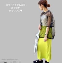 しまむら購入 FLC 襟ライン リブチュールトップスのサムネイル