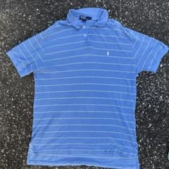 希少　紺タグPolo by Ralph Laurenポロシャツ ボーダー XLのサムネイル