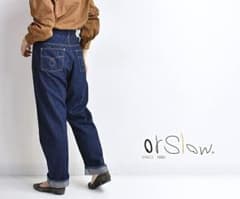 日本製 orSlow 1950 ハイライズ セルビッチ デニムパンツ