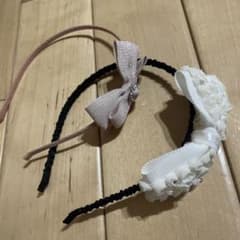 組曲キッズ　リボンと花モチーフのカチューシャ2点セットのサムネイル
