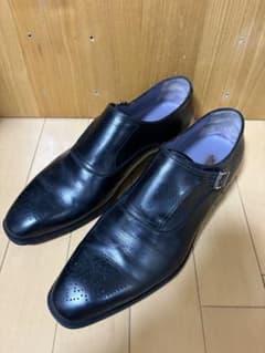 Santoni ダブルモンクストラップ ブラックレザーシューズのサムネイル