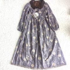 【新品】axes femme アンティーク柄 ベルト付ロングワンピース 薔薇柄