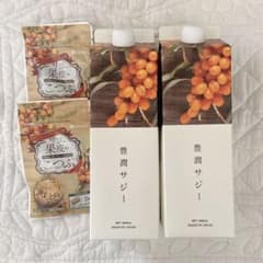 フィネス 豊潤サジー1000ml×2本 サジー果皮のこつぶ×2袋のサムネイル