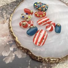 【bs011】サーカスのようなネイルチップ/サーカスネイルのサムネイル