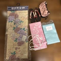 ゆかた日和 浴衣 帯 下駄 巾着 セットのサムネイル
