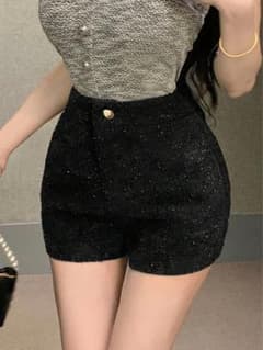 SHEIN Dazy ブラック ハイウエストショートパンツのサムネイル