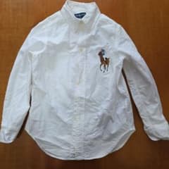 Ralph Lauren ホワイト ボタンダウンシャツ130のサムネイル