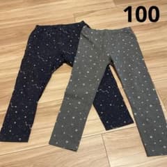 UNIQLO レギンスパンツ 100cm 2枚セット 星柄のサムネイル