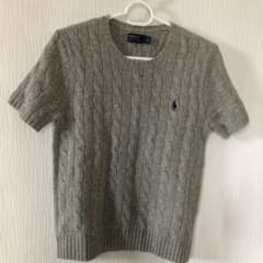 ラルフローレン　半袖ニット　ダークグレー POLO RALPH LAUREN｜ポロ ラルフ ローレンのニット/セーター