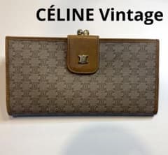 CÉLINEセリーヌヴィンテージ長財布美品 白マカダム トリオンフ - メルカリ