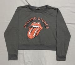 Rolling Stones ローリングストーンズ グレー スウェット M 短丈