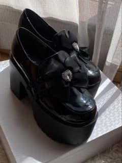 NOEMIE Platform Ribbon Mannish Shoes S
