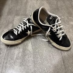 CONVERSE ONE STAR レザー ブラック 黒 ワンスター 27cmのサムネイル
