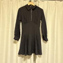 ZARA 黒 ミニ丈ワンピースのサムネイル