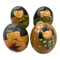 卯三郎こけし 四季の詩 4体セット 創作こけし 木製 郷土玩具 卯三郎作