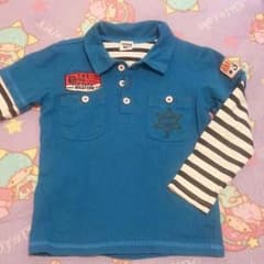 長袖　Tシャツ　青　ボーダーのサムネイル