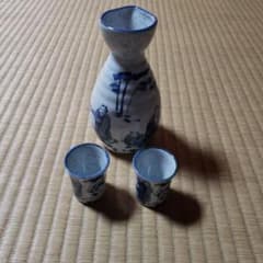 日本製 青白磁 お猪口・ぐい飲みセットのサムネイル