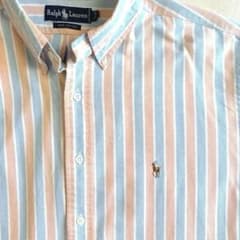 【Ralph Lauren】90s長袖シャツ ストライプ ボタンダウン US古着のサムネイル