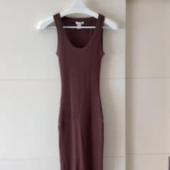 H&M タンク ニット ロングワンピース ブラウンのサムネイル