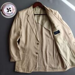 BURBERRY 三陽商会 テーラードジャケット 麻綿 貝ボタン L ベージュ BURBERRY 三陽商会 テーラードジャケット 麻綿 貝ボタン L ベージュ