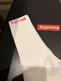 Supreme ソックス ホワイト ロゴ　一足のサムネイル