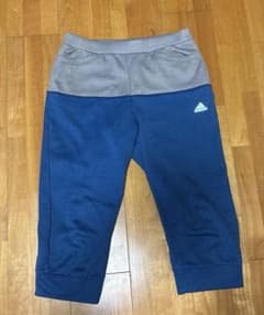 adidas レディース クロップドパンツ ブルー グレーのサムネイル
