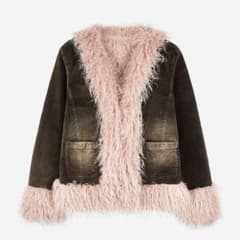 YOUTHBATH Fluffy washed jacket brown - メルカリ