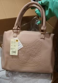 未使用 スカラー 猫型押し2wayショルダーバッグ ピンクベージュ 完売 