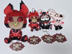 ハズビン ラウンドワン ぬいぐるみ アラスター ハスク エンジェル 4点 ハズビン ラウンドワン ぬいぐるみ アラスター ハスク エンジェル 4点
