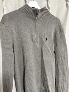POLO RALPH LAUREN ニット ハーフジップ コットンニット グレーのサムネイル