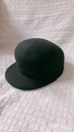 BEAMS 黒のウールキャスケット 【美品‼️】のサムネイル