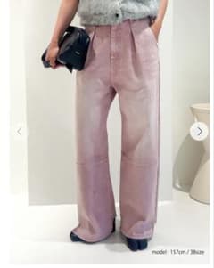PERSON & PEOPLE YENNピンク ワイドデニムパンツ 36サイズ PERSON & PEOPLE YENNピンク ワイドデニムパンツ 36サイズ - メルカリ