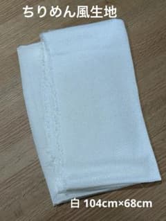 ちりめん風生地 白のサムネイル