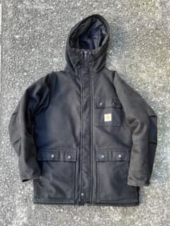 Carhartt シベリアンパーカー ブラック S ワークジャケット 古着のサムネイル