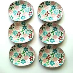 七宝焼き　花柄　小皿　銘々皿　6枚　安藤七宝店 七宝焼き 花柄 小皿 銘々皿 6枚 安藤七宝店 - メルカリ