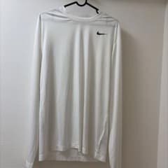 NIKE DRI-FIT 長袖カットソー ホワイト Lサイズ