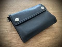 【PORTER（ポーター）】三つ折り財布 レザー ブラック 廃盤モデル　別注 PORTER（ポーター）】三つ折り財布 レザー ブラック 廃盤モデル 別注
