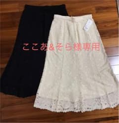 ユニクロ レーススカート ブラックのみのサムネイル