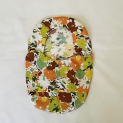 ストーマカバー　花柄オレンジ11A　ハンドメイド　介護用品　ベルト装着可能のサムネイル