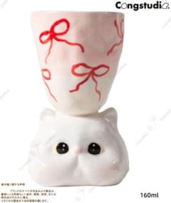 [양귀비] 고양이 수제 도자기 컵 세련된 머그잔 선물 선물
