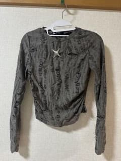 値下げしました！KsG ダメージ加工 長袖カットソー グレーのサムネイル