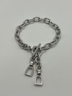 グッチ GUCCI オーバルリンクチェーンブレスレット ホースビット